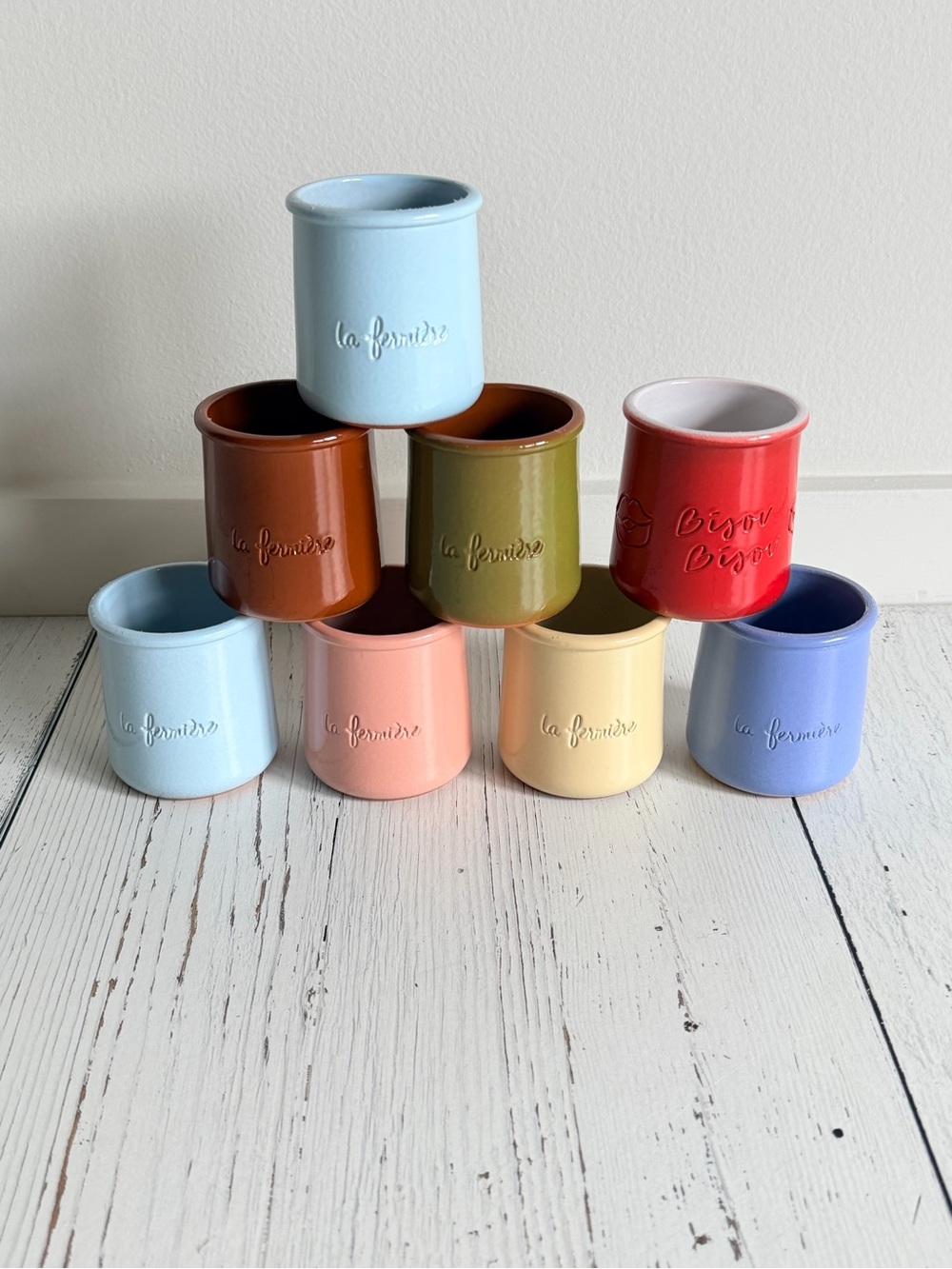 La Fermière Ceramic Pots - Assorted Pastel & Bright Colors